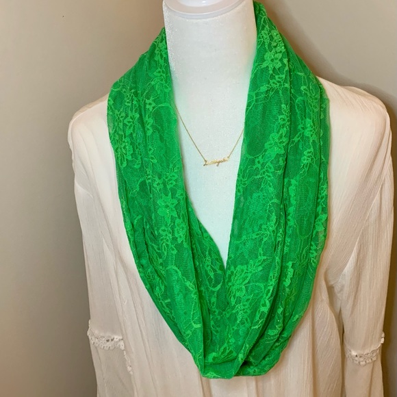 Lace Infinity Scarf - Picture 2 of 10